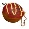 Soft TPR Squeeze Toy with Hanging Chain Simulated Octopus Meatball Shape Portable Keychain Stress Relief Ball Material Pinching Decompressing