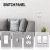 Crystal Glitter Switch Panel Sticker Bling Plug Outlet Rhinestones Socket Frame Wall Plate Cover