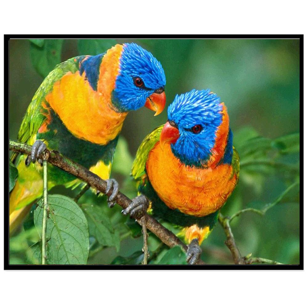 Животное 5D Алмазная картина Полный алмаз Лошадь Сова Попугай Панда Круглая Алмазная мозаика Узор Домашнее украшение Diy Ручная работа Wall St