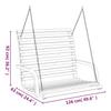 Solid Bentwood Swing Bench with Teak Finish 126 x 63 x 92 cm