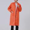 Men Long Coat Non Pilling Full Sleeve Solid Color Loose Single-breasted Pockets Thickened Dustproof Doctor Food Laboratory Beauty Salon Workwear Coat
