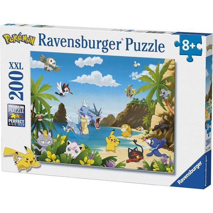 Puzzle 200 pièces XXL - Ravensburger - Attrapez-les tous ! - Pokémon - Dessins animés et BD - Garantie 2 ans