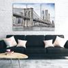 Three Piece Picture Canvas Print Brooklyn Bridge City New York