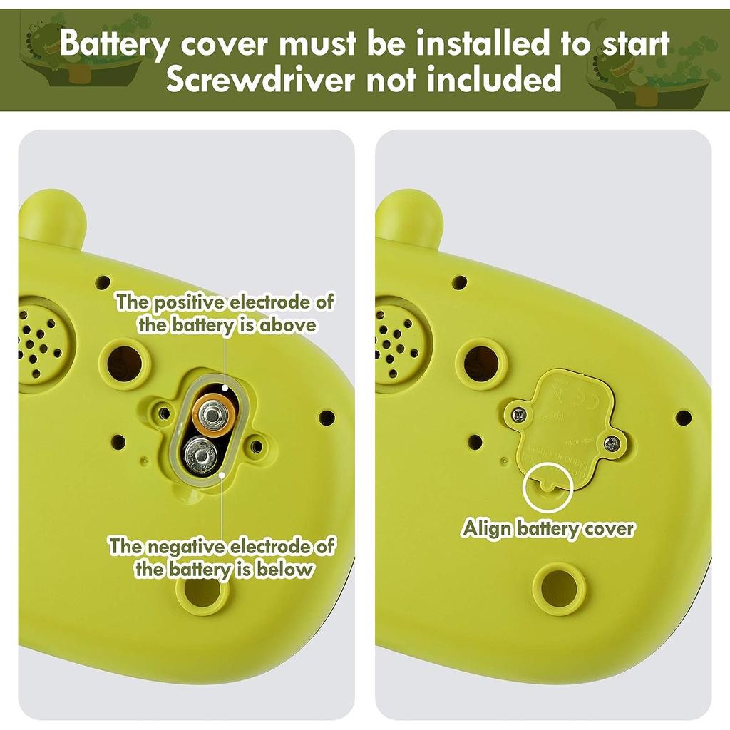 Bath Toy, Foam Machine Bath with Music, Dinosaur Bath Toy Baby with 1000+ Bubbles Per Minute