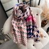 New Houndstooth Print Scarf for Women Warmer Winter Cashmere Pashmina Scarves Shawls Female Thick Blanket Wraps Foulard 2026