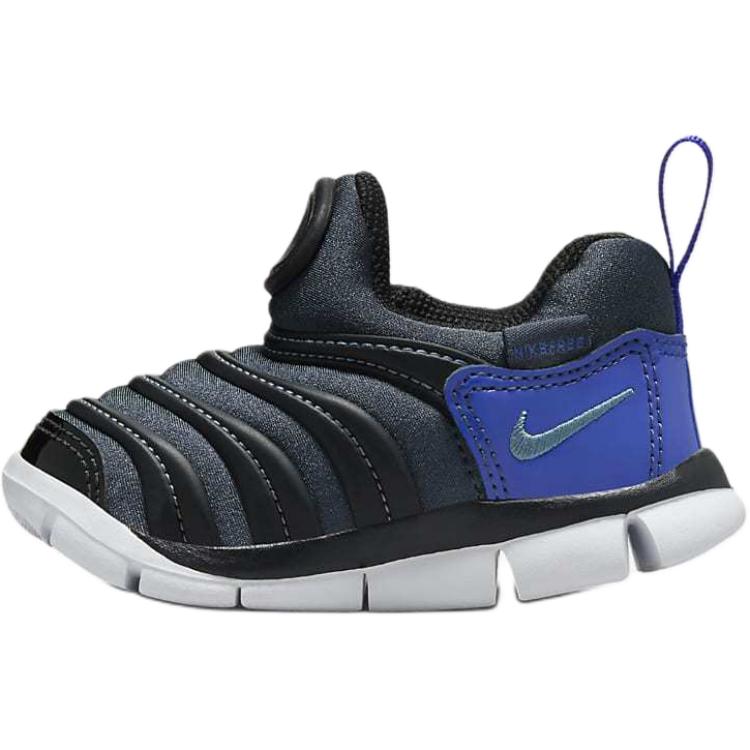 Nike Dynamo Free Comfortable Abrasion Resistant Low top Toddler Shoes Black Blue Infant And Toddler 343938-445