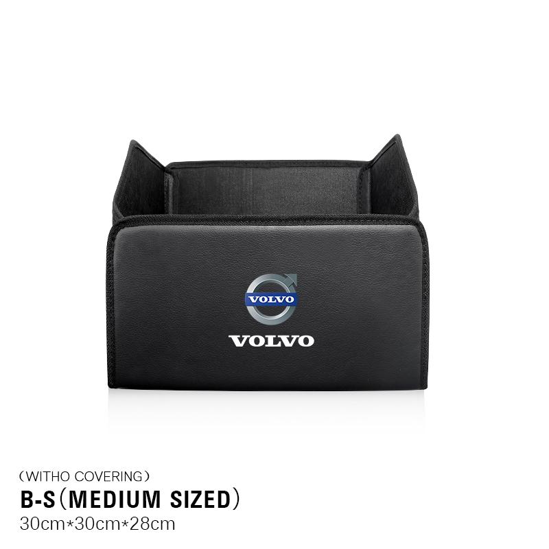 fcvdz6 Leather Folding Storage Box Car Trunk Tool Organizing Accessories For Volvo XC90 V90 V60 XC60 V40 S80 S60 S90 C40 XC40 V70 XC70