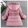 Пальто с хлопковой подкладкой для девочек Детская одежда Утепленные бархатные модные пуховики для малышей Зимняя одежда