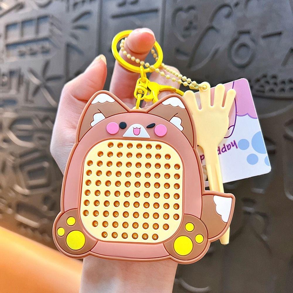 Decompression Capybara Drawing Board Keychain Hanging Schoolbag Pendant for Kids Toys