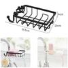 Полка для крана кухонной раковины, полка для хранения губки и тряпки, полка для слива, душевая штанга для ванной, подвесная железная корзина, мыльница, держатель для шампуня