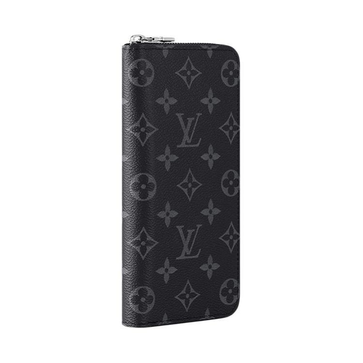 Louis Vuitton Вертикальный кошелек Zippy Monogram Eclipse Черный/Серый M62295
