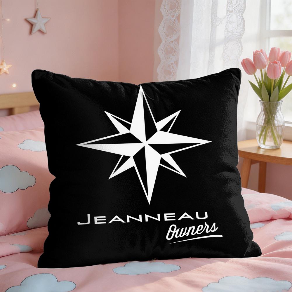 Чехол на подушку с логотипом JeanneauS Yachts, квадратный, из короткого плюша, для гостиной, дивана, домашнего декора, Funda X