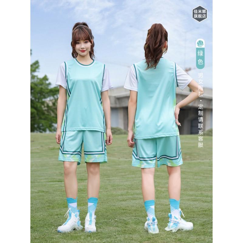 Unisex Basketball Jersey Short Sleeve T-Shirt Team Uniform Set Men Women Sportswear