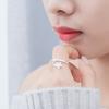 Korean 925 Sterling Silver Flower Adjustable Rings for Women Wedding Trendy Jewelry Anillos Jz156