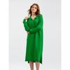 Autumn and Winter Women's Sweater Dress Polo Neck Bottom Knitting Long Dress Loose Plus Size Solid Colour Dresses