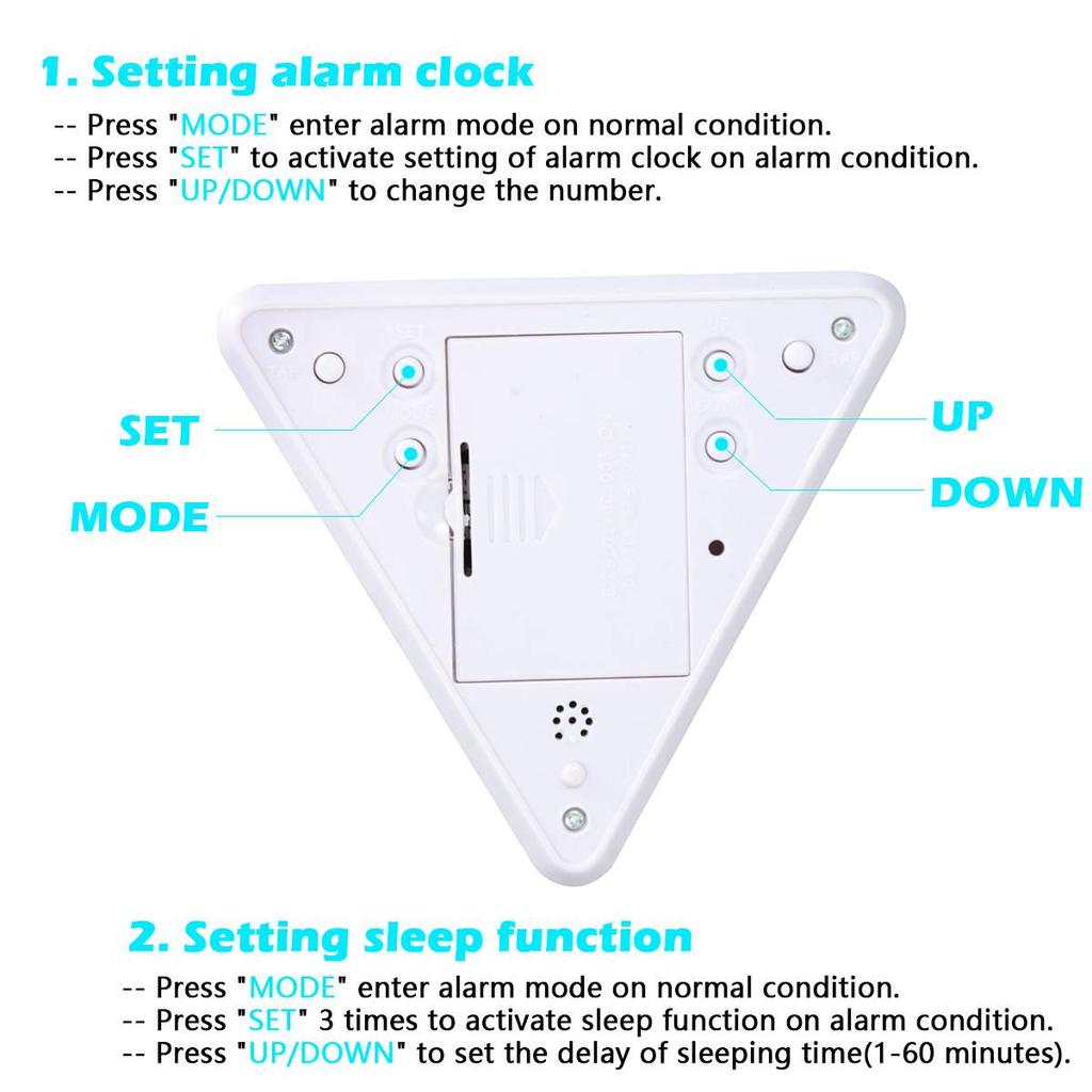 7 цветов, красочные пирамидальные ЖК-будильники, ночник, термометр, цифровые настенные часы, календарь, таймер, цифровые светодиодные будильники