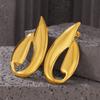 Тяжелая промышленность, гладкие серьги-гвоздики необычной формы, уникальный дизайн, титановая сталь, покрытая 18-каратным золотом, преувеличенные украшения в стиле холодного ветра