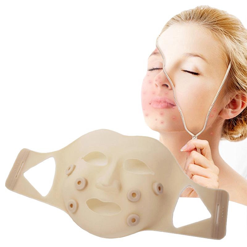 Red Light Photon Therapy Mask Acupoint Vibration Face Massager with Controller Facial Acne Reduction Anti Wrinkles Skincare Tool