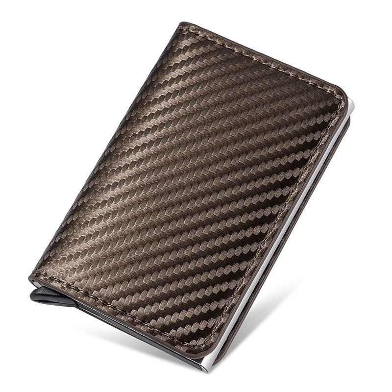 Всплывающий держатель для карт из углеродного волокна с блокировкой RFID