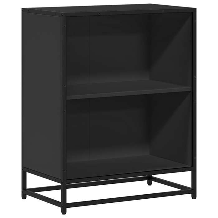 VidaXL Bibliothèque noir 60x35x76 cm bois d'ingénierie, bibliothèque, séparateur de pièce, séparateur, armoire de rangement, 849099