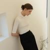 Mommet Футболка с высоким воротником без рукавов Цвет: Слоновая кость