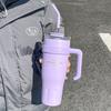 Кружка для воды большой вместимости, 38,55 унций, автомобильная термокружка, простая офисная кружка с соломинкой, стакан для льда из нержавеющей стали