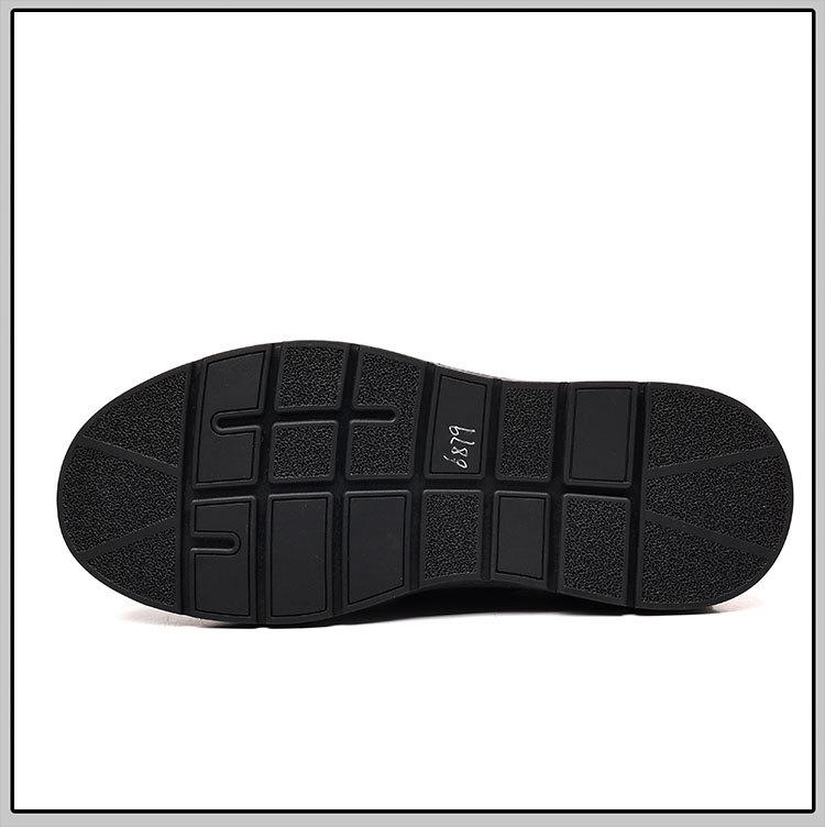 Men's High Top Fur and Leather Boots for Middle-Aged and Elderly