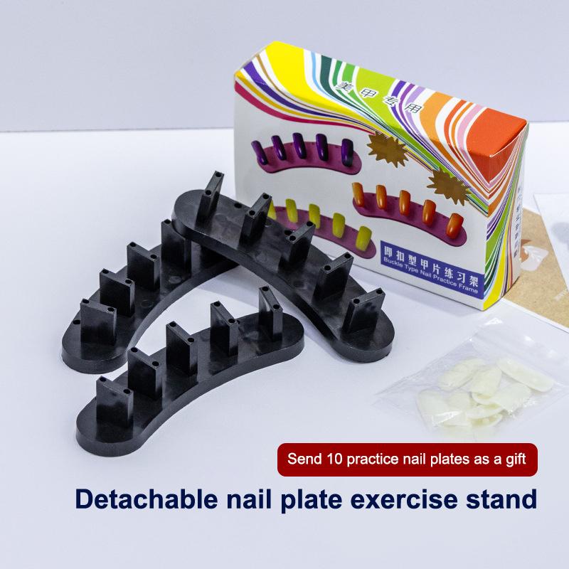 3 шт. лот накладные ногти для практики дизайна ногтей стенд инструмент и 10 шт. накладные ногти маникюрный набор инструментов для дизайна ногтей