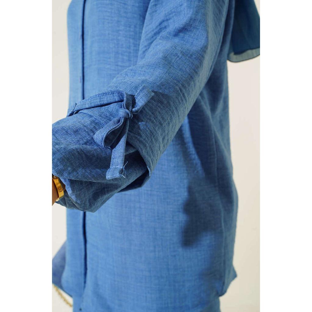 Women's Buttoned Linen Double Suit