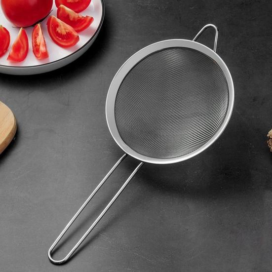 Stainless Steel Fine Mesh Strainers with Handle for Kitchen Flour Sieve Food