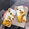Золотая скачущая лошадь Для Samsung A 31 32 A33 A34 35 14 A15 13 A16 25 26 50 52 53 54 55 56 70 71 72 73 Золотой стеклянный чехол для телефона