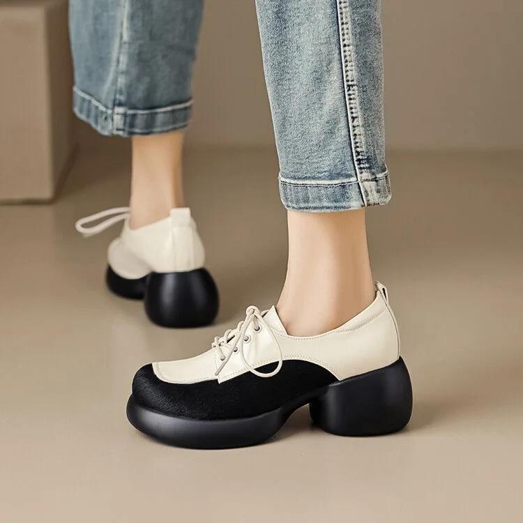 Модная женская обувь Лолита 2025 Осень Британский стиль Панк Платформа Оксфорды Слипоны Лоферы Каблуки Женские Черные Маленькие Кожаные Туфли