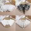Summer Bow Tie Shawl White Fake Collars for Women Removable Dress Detachable Collar Wrap Shawl  False Collar Decor
