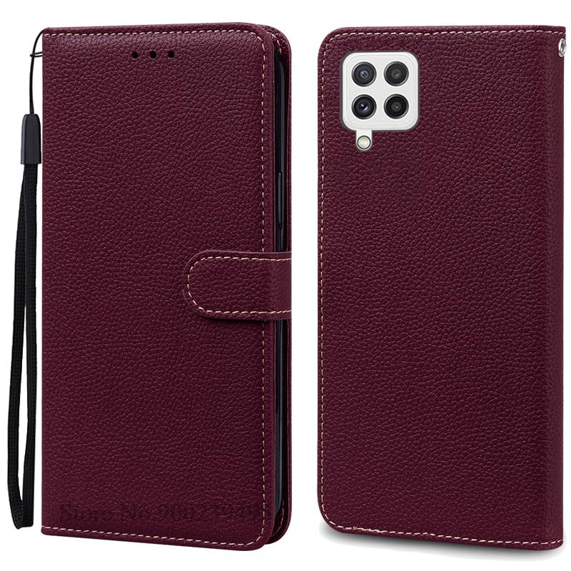 M32 4G Case For Samsung Galaxy M32 Case Leather Wallet Flip Case For Samsung M32 M 32 SM-M325F Case Soft Silicone Cover Fundas