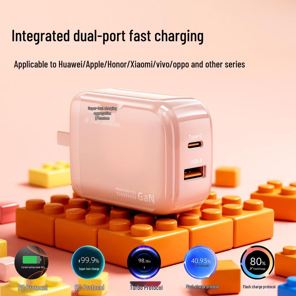 Двойной кабель для быстрой зарядки USB для устройств Huawei, Honor, Xiaomi, Apple и Android