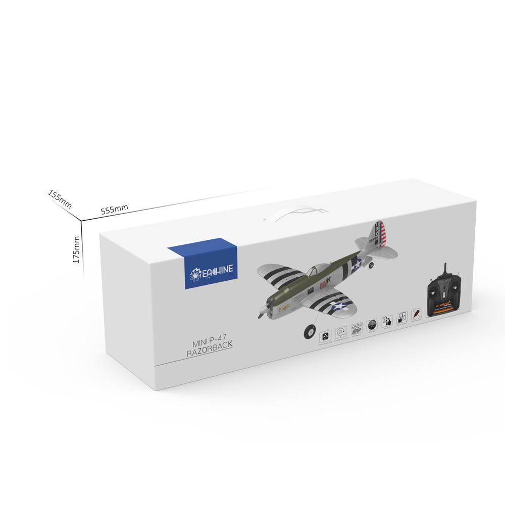 Eachine Mini P-47 Razorback Bonnie Warbird EPP 500mm Wingspan RTF 2.4G 6-Axis Gyro Stabilizer RC High Scale Airplane Fixed Wing with Flight Controller