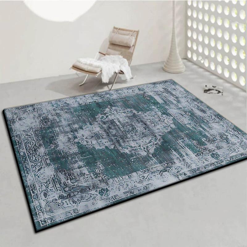 Американский стиль Персия Большой ковер Украшение гостиной Домашний ковер для диванной зоны Спальня Гардеробная Напольный коврик Моющийся Нескользящий