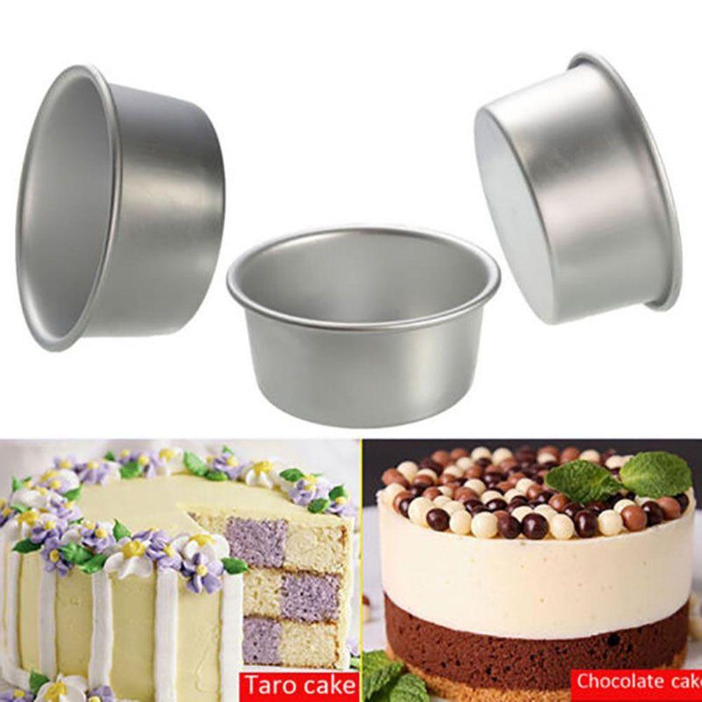 Bakeware Baking Tools Round Pattern Aluminum Alloy Die Cake Pan Tray Pudding Mold Fixed Bottom