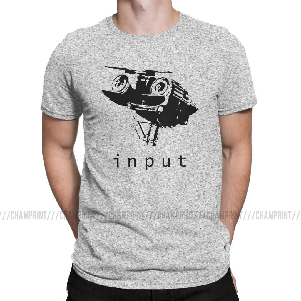 Casual Input TShirt Men Crew Neck T Shirts Short Circuit Johnny 5 80s Retro Robot Movies Short Sleeve Tee Shirt Graphic Tops