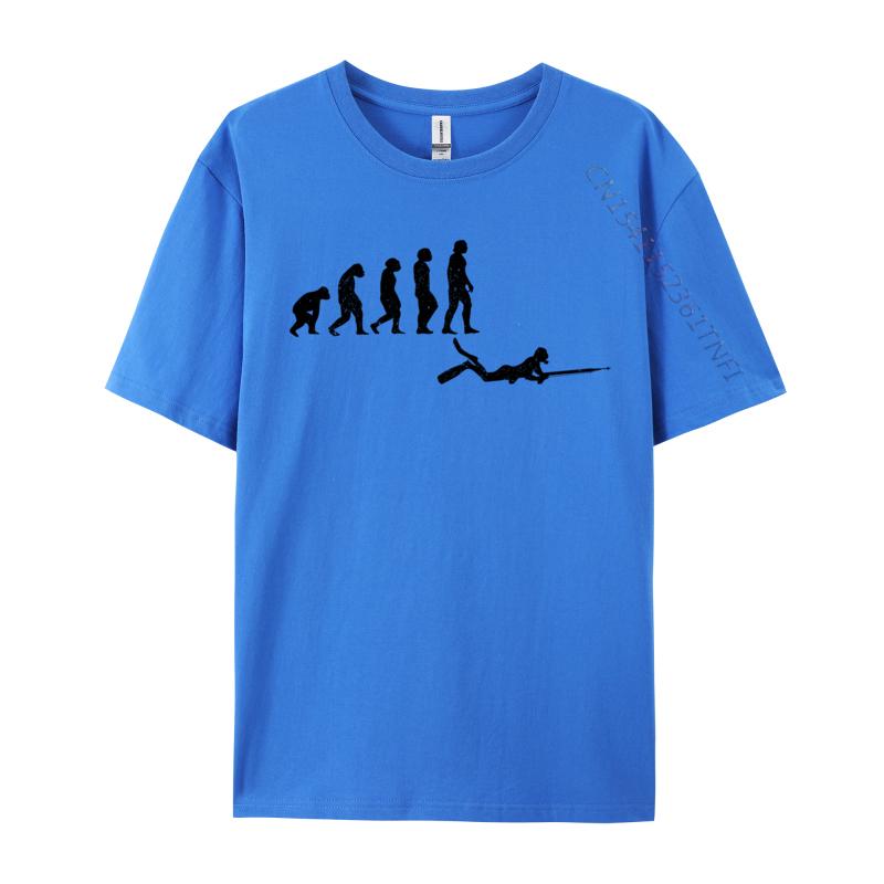 Spear Fishing Evolution Spearfishing Funny Fisherman Cheap Soccer Heartbeat Normal T-Shirt Adult Tops Shirts Normal Tee-Shirt