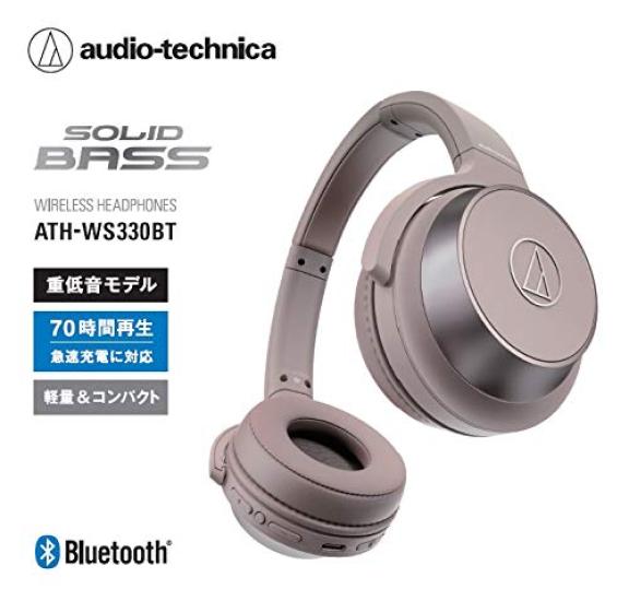 Наушники Audio Technica KH Беспроводные наушники Bluetooth Мощные басы ЧИСТЫЕ БАСЫ До 70 часов воспроизведения Хаки KH ATH-WS330BT ATH-WS330BT