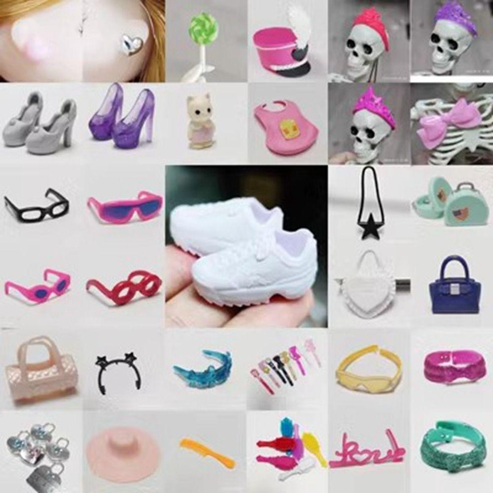 Модные кукольные кроссовки Милые мини-очки Детский подарок Кукольные туфли на высоком каблуке 30 см 1/6 Куклы
