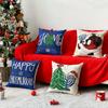 AVOIN colorlife Happy Chrismukkah Santa Menorah Light Home Sweet Home Throw Pillow Covers, 18 x 18 Inch Holiday Hanukkah Tree Star of David Cushion