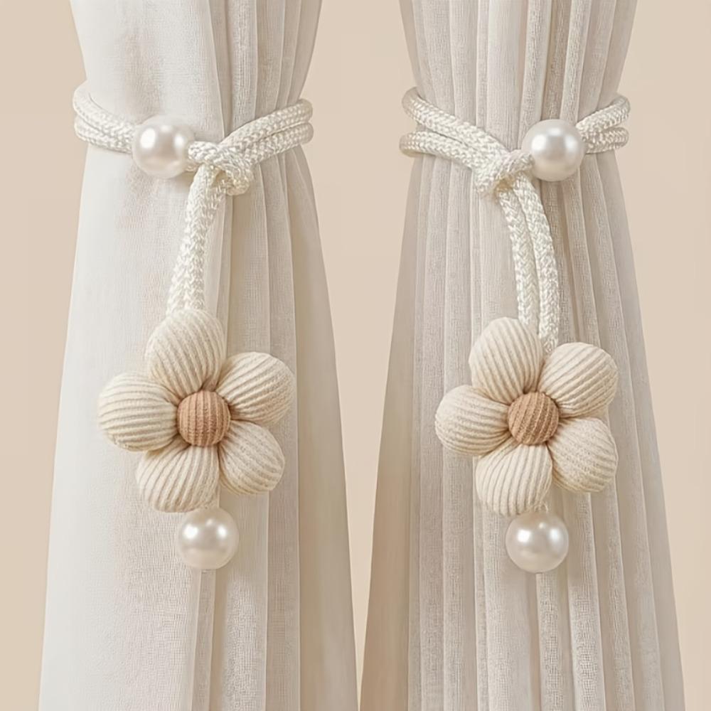Elegant Curtain Tieback Adjustable Petal Curtain Buckle Sweet Petal Curtain Straps  Bedroom