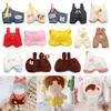 Animal Pattern Cotton Stuffed Dolls Knited Hat Mini Overalls Plush Suspender Pants Doll Clothes