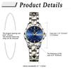 Ladies Watch Seiko Analog Copy Watch Women Luminous Date Day of the Week Waterproof Watch Easy To Read Dial Stainless Steel Adjustable Level Blue