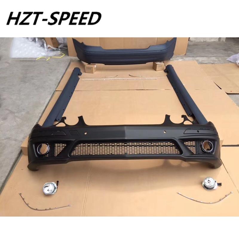 E63 AMG Style Unpainted PP Material Front Rear Bumper Side Skirts Car Body Kit For Mercedes-Benz W211 E200 E240 E300 2003-2009