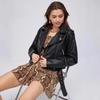 Женская мотоциклетная кожаная куртка в стиле ретро 2025 - Стильное весеннее пальто