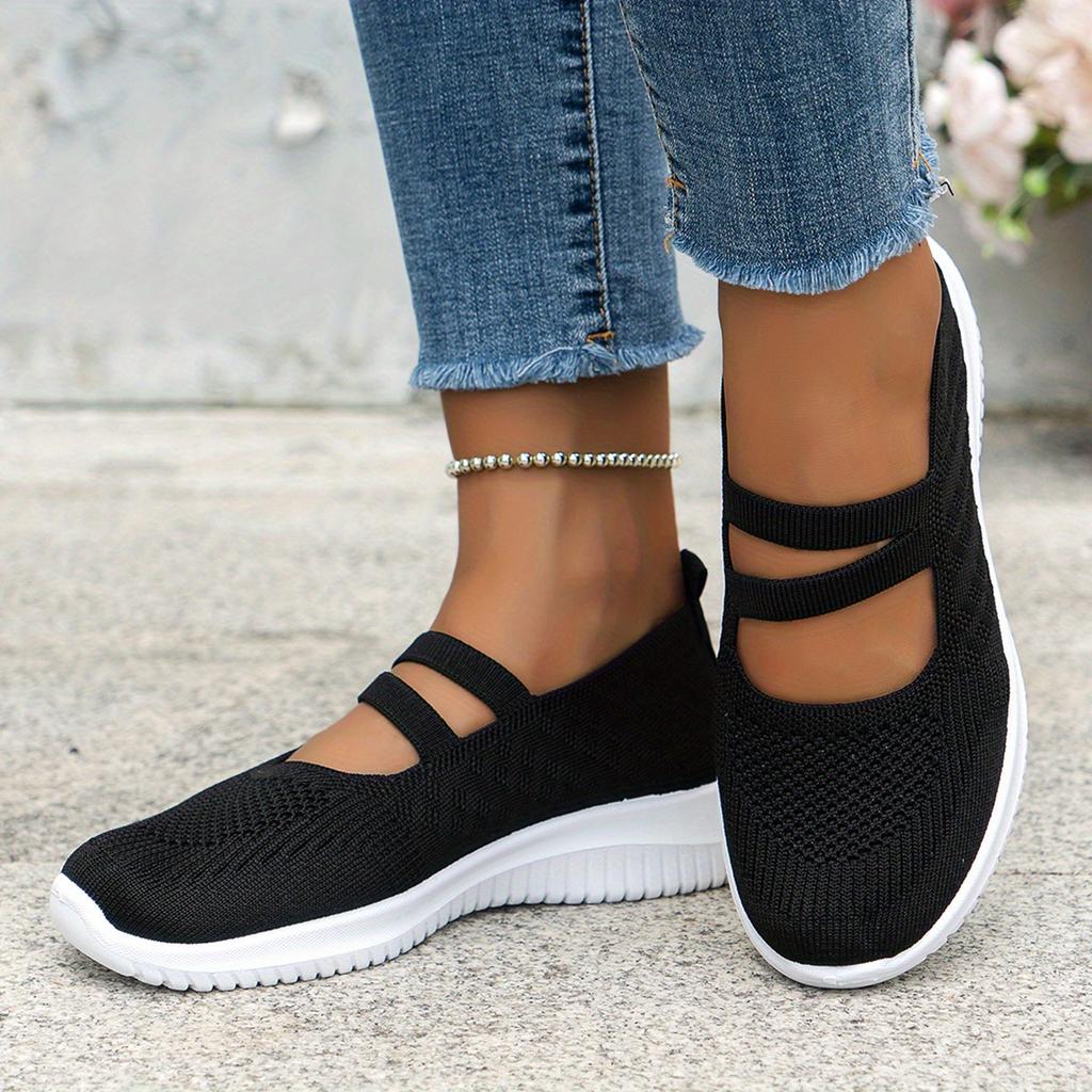 Women's Summer Casual Sneakers, Breathable Mesh Flats, Comfy Slip-on Loafers, Ladies Walking Shoes