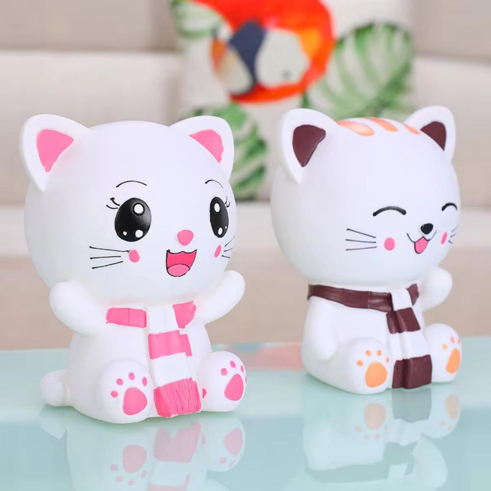 Мультфильм Счастливый Кот Украшение Милый Животный Сберегательный Горшок Простая Маленькая Кошка Копилка Детская Игрушка